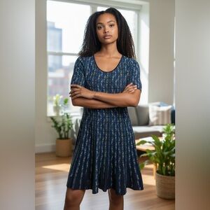 Peruvian Connection Dress aztec motif boho Size M / U BIN